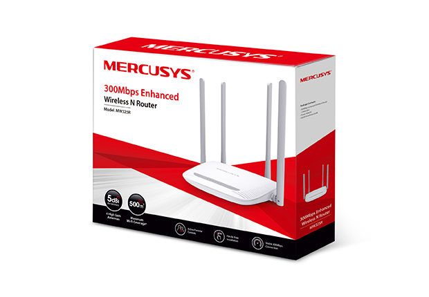 Mercusys MW325R 300Mbps 4 Antenna Wireless Router Black