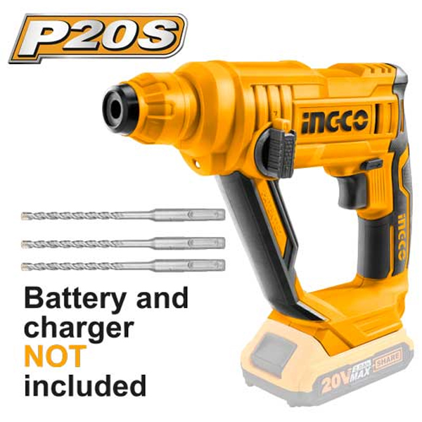 20V Lithium-Ion Cordless Rotary Hammer Drill Ingco Brand CRHLI1601 ( Battery And Charger Not Included)