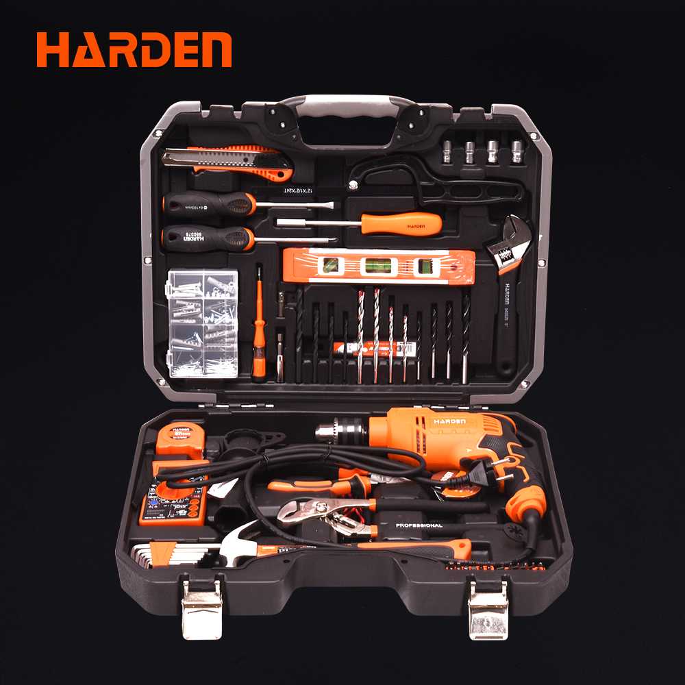 550W 3000rpm Electric Impact Drill Machine with 75pcs Accessories Harden Brand 510875