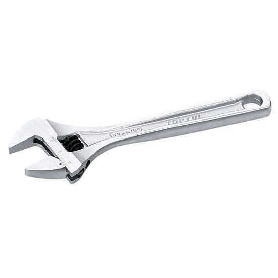 6 Inch Adjustable Wrench with Steel Handle Toptul Brand