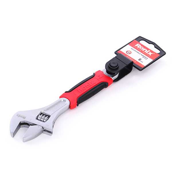 6 inch Adjustable Wrench with Rubber Grip Handle Ronix Brand RH-2430
