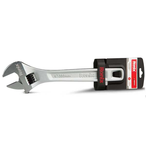 12 inch Stainless Steel Color Adjustable Wrench without Grip Ronix Brand RH-2404