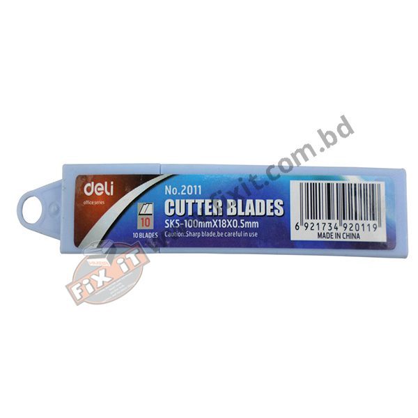 SK5 “ 100 x 18 x 0.5 mm 10 Pcs Refill only 4 Inch Anti Cutter Blade Deli Brand