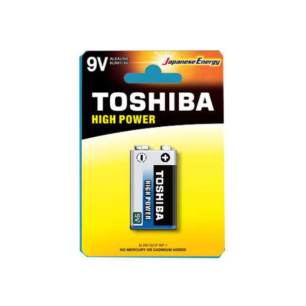 9 Volt Heavy Duty Battery Toshiba Brand 6LR61GCP-BP-1CN ( Japanese Energy)