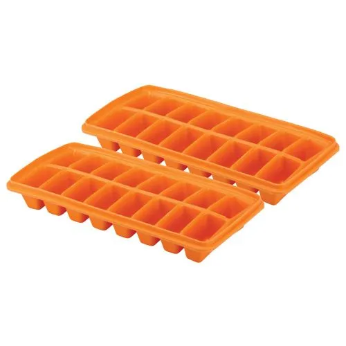Yellow Color Plastic Ice Making Box Cube Shaped Ice