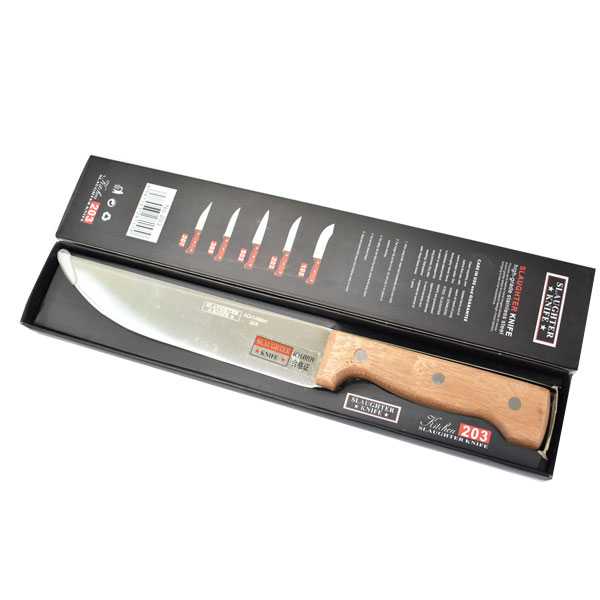 High Quality Slaughter Kitchen Knife With Wood Handle M203
