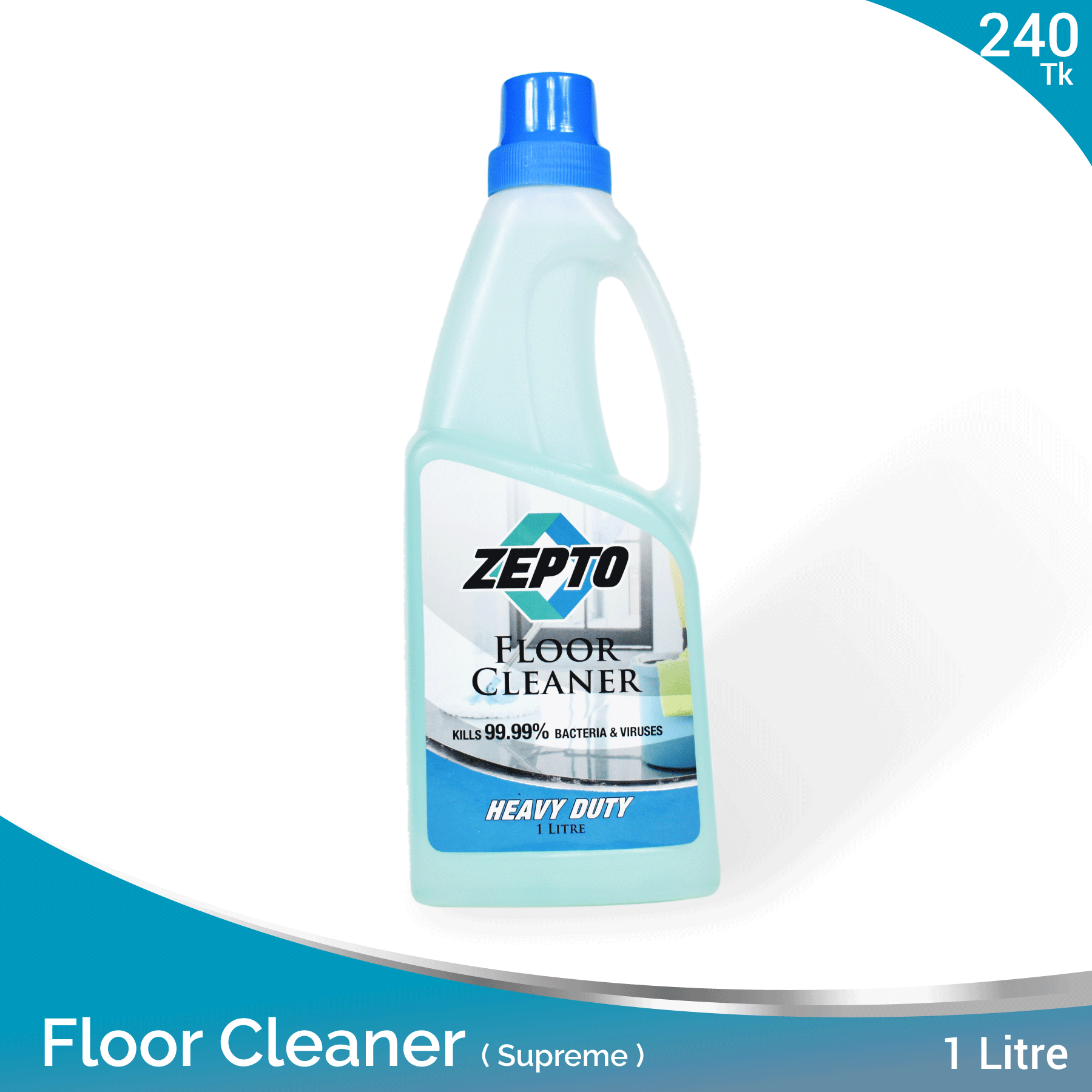 Floor Cleaner Pine Scented 1L Zepto Brand with Heavy Disinfectant Action