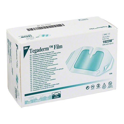 3M™ Tegaderm™ Transparent Film Dressing 1623W, 2-3-8 in x 2-3-4 in (6 cm x 7 cm)