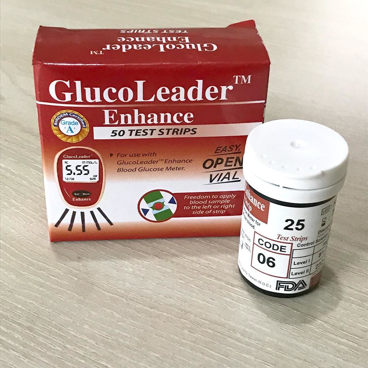 Glucoleader red blood glucose test strips 25pieces