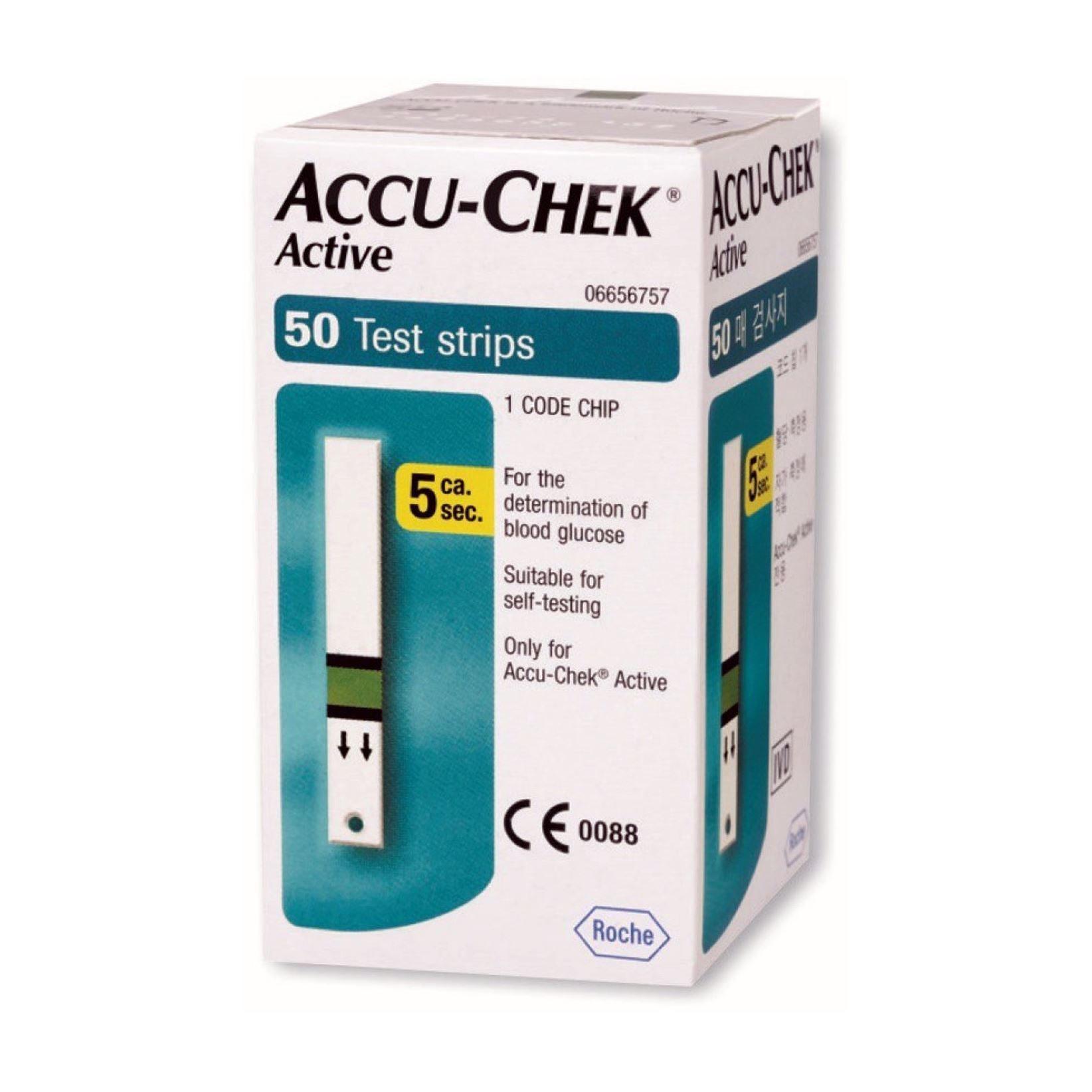 Accu-Chek ACTIVE Blood Glucose Test Strips (50 Strips)