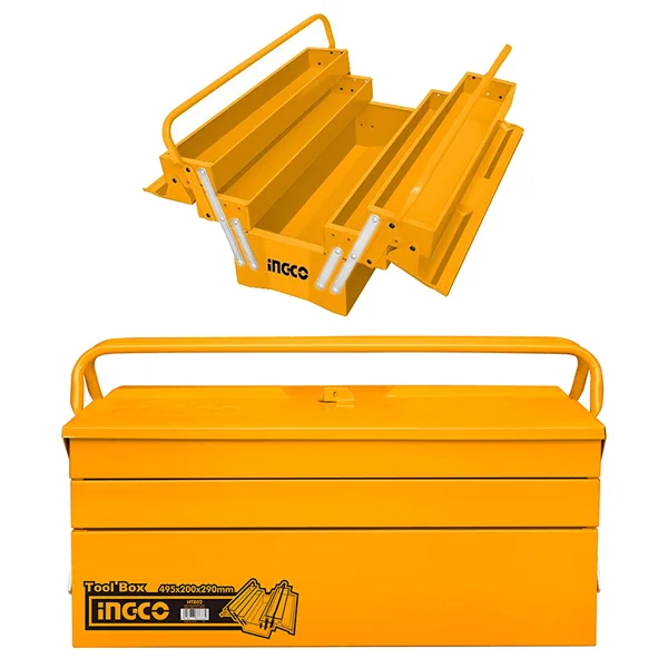 16 Inch Steel Empty Tool Box Ingco Brand (3 Tray) HTB03