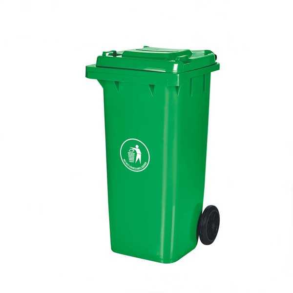 140 Liter Green Color Heavy Duty Industrial Dustbin for Household