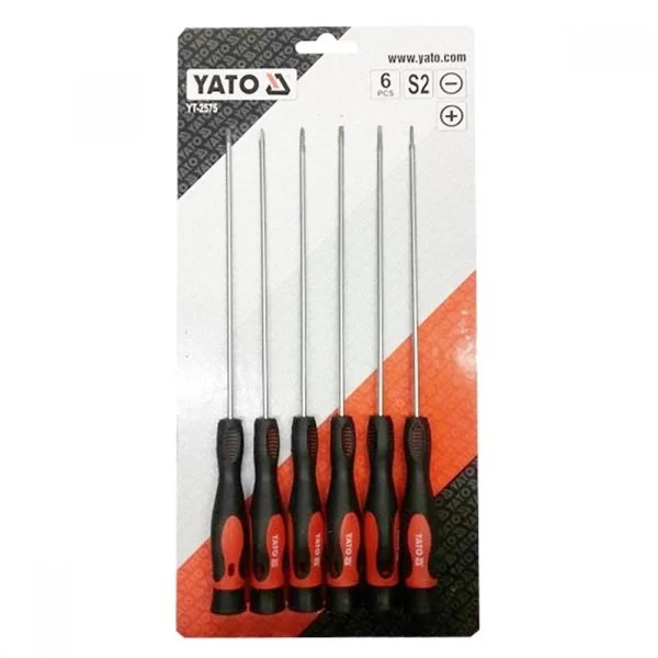 6 Pcs Long Precision Screwdriver Yato Brand YT-2575