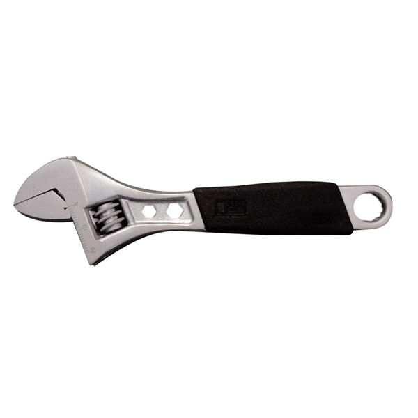 8 inch Adjustable Wrench with Black Color Rubber Grip Handle JETECH Brand AWS-8