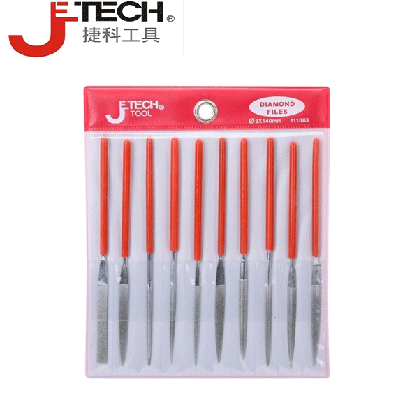 5x180mm 10Pcs Needle Files Set JETECH Brand MF-10C