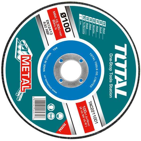 4 Inch Abrasive Metal Cutting Disc Total Brand TAC2211001SA