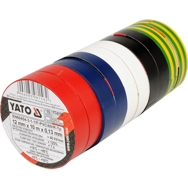 10pcs Electrical insulation tapes Yato Brand YT-8156