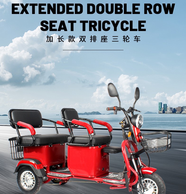 Hot Sale Electric Cargo Open with Seat 3 Wheel Electric Tricycle