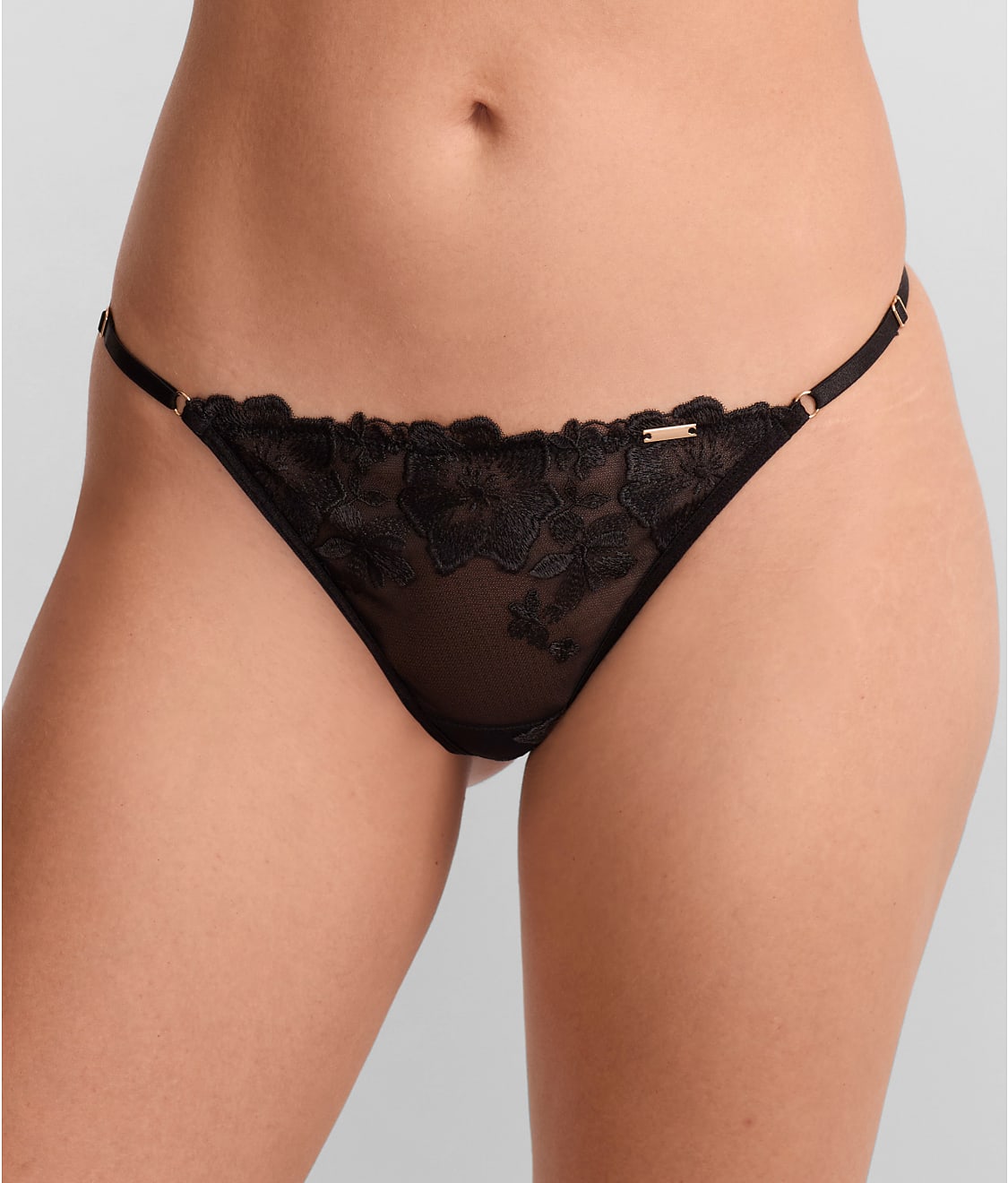 India Floral Embroidery Thong thumbnail 3