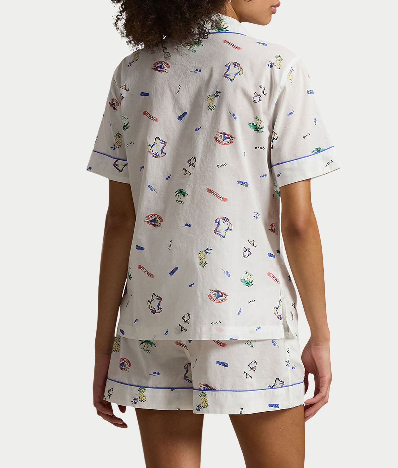 Short Sleeve Woven Pajama Set thumbnail 3