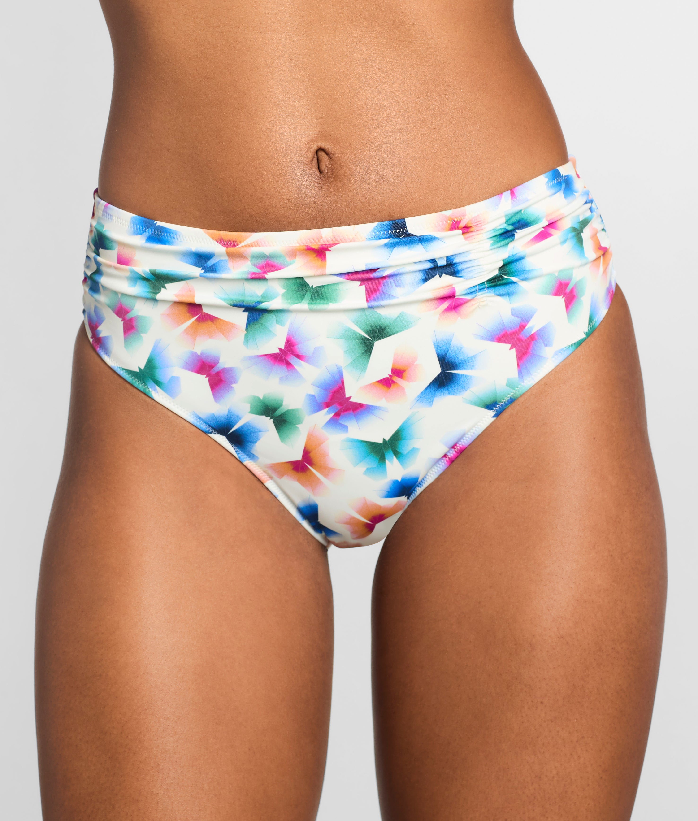 Flutter Ruched High Waist Bikini Bottom thumbnail 3