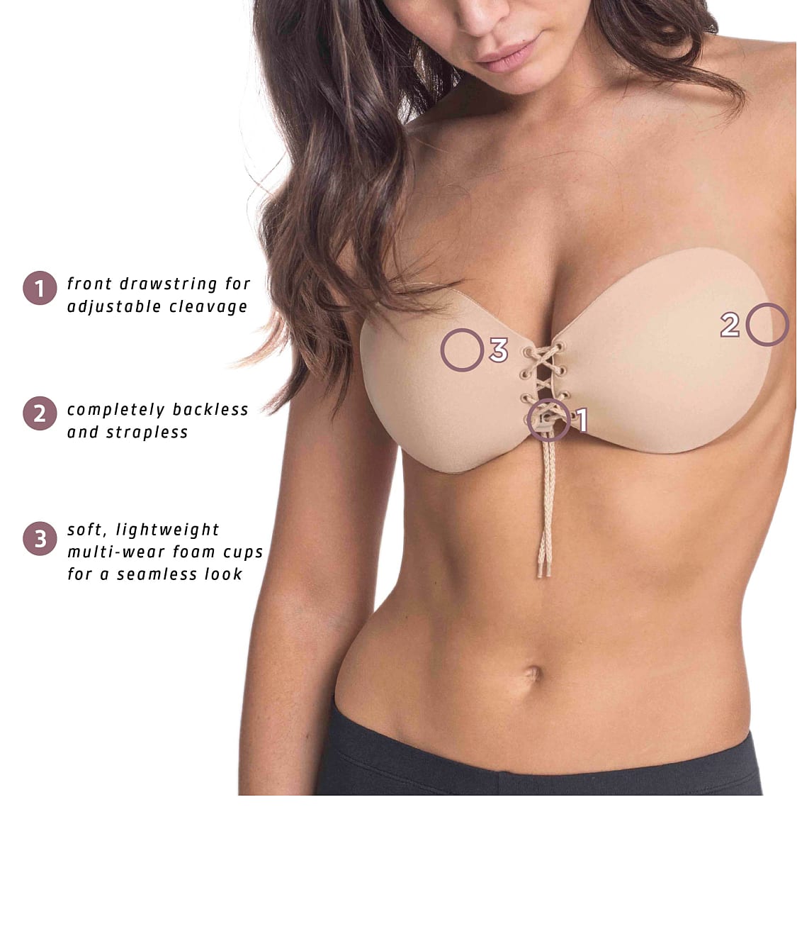 Lace-Up Adhesive Bra thumbnail 3