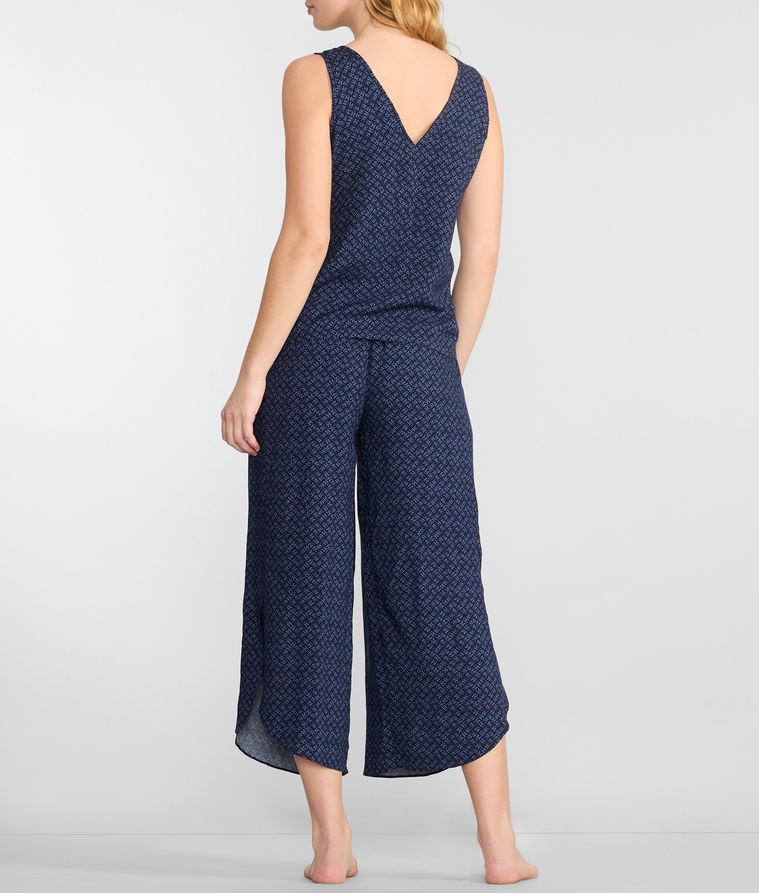 Tank & Cropped Woven Pajama Set thumbnail 2
