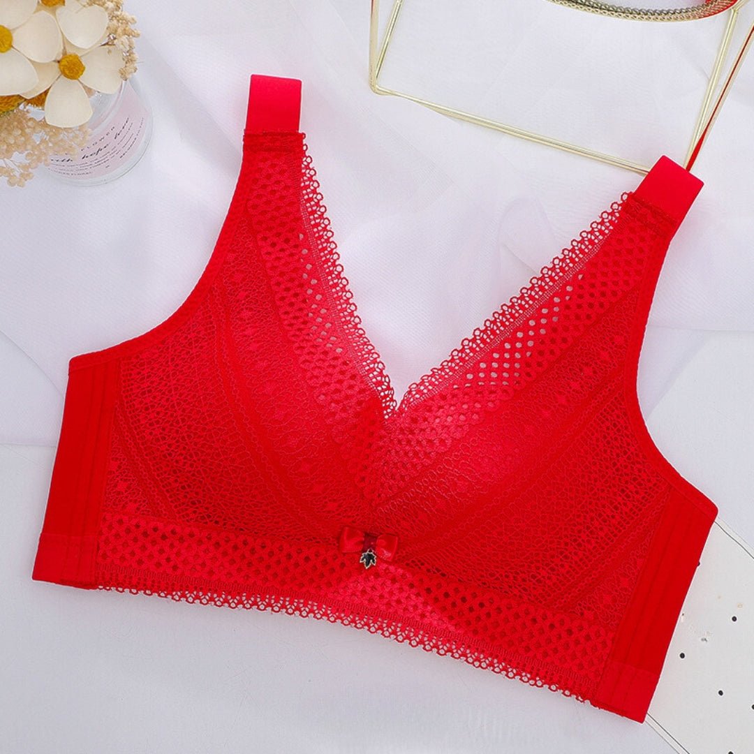 Non-magnetic, Comfortable, Medium Thick  Adjustable Lace Women's Push Up Bra thumbnail 2