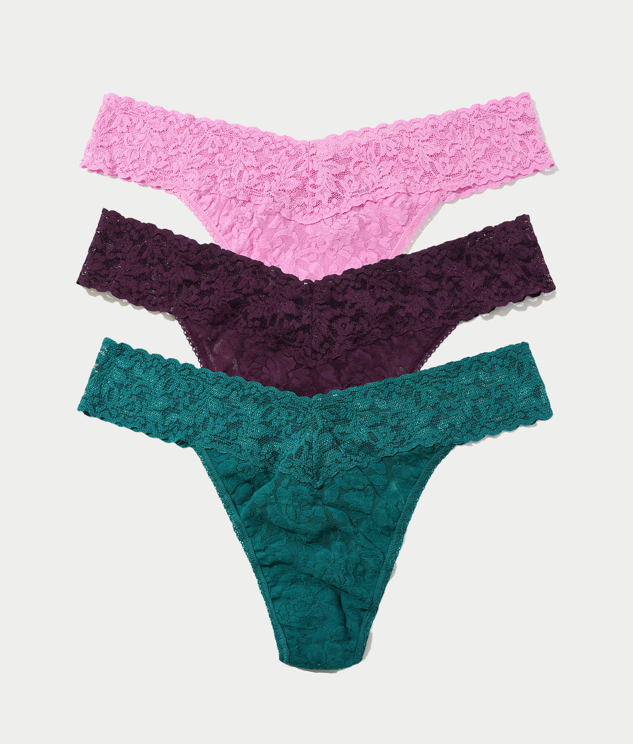 Holiday Cracker Signature Lace Original Rise Thong 3-Pack thumbnail 3