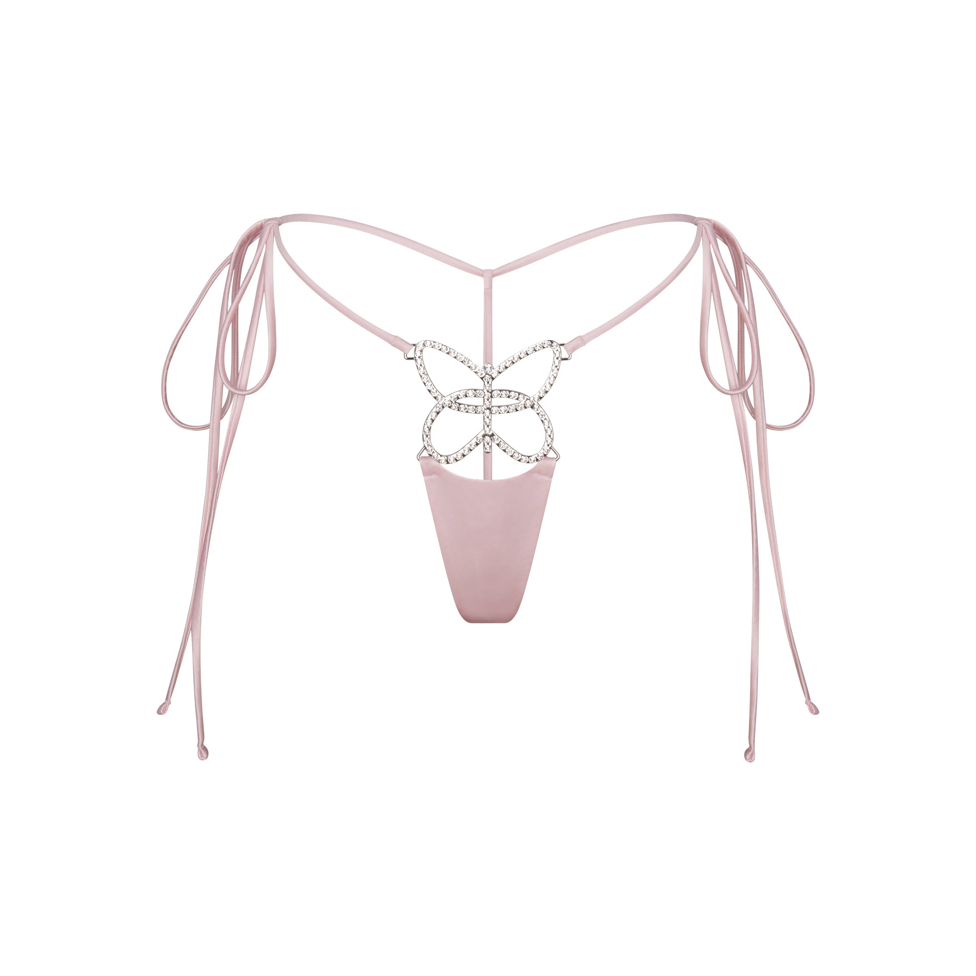NOVELTY INTIMATES BUTTERFLY CHARM STRING THONG | BABY PINK