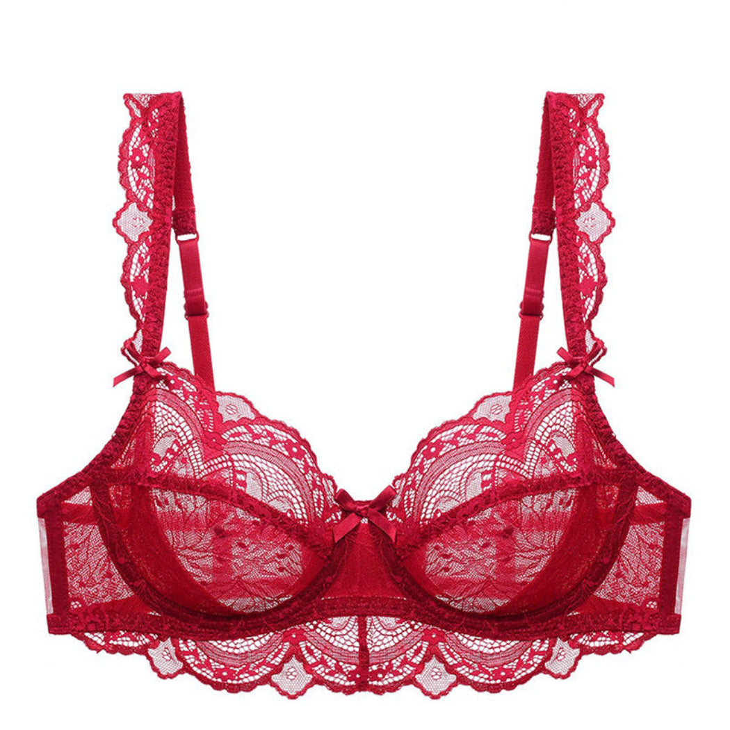 Elegant French Lace Push Up Breathable Lingerie Underwear Set thumbnail 3