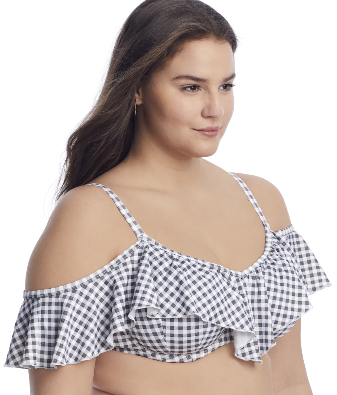 Plus Size Checkmate Ruffle Underwire Bikini Top thumbnail 3