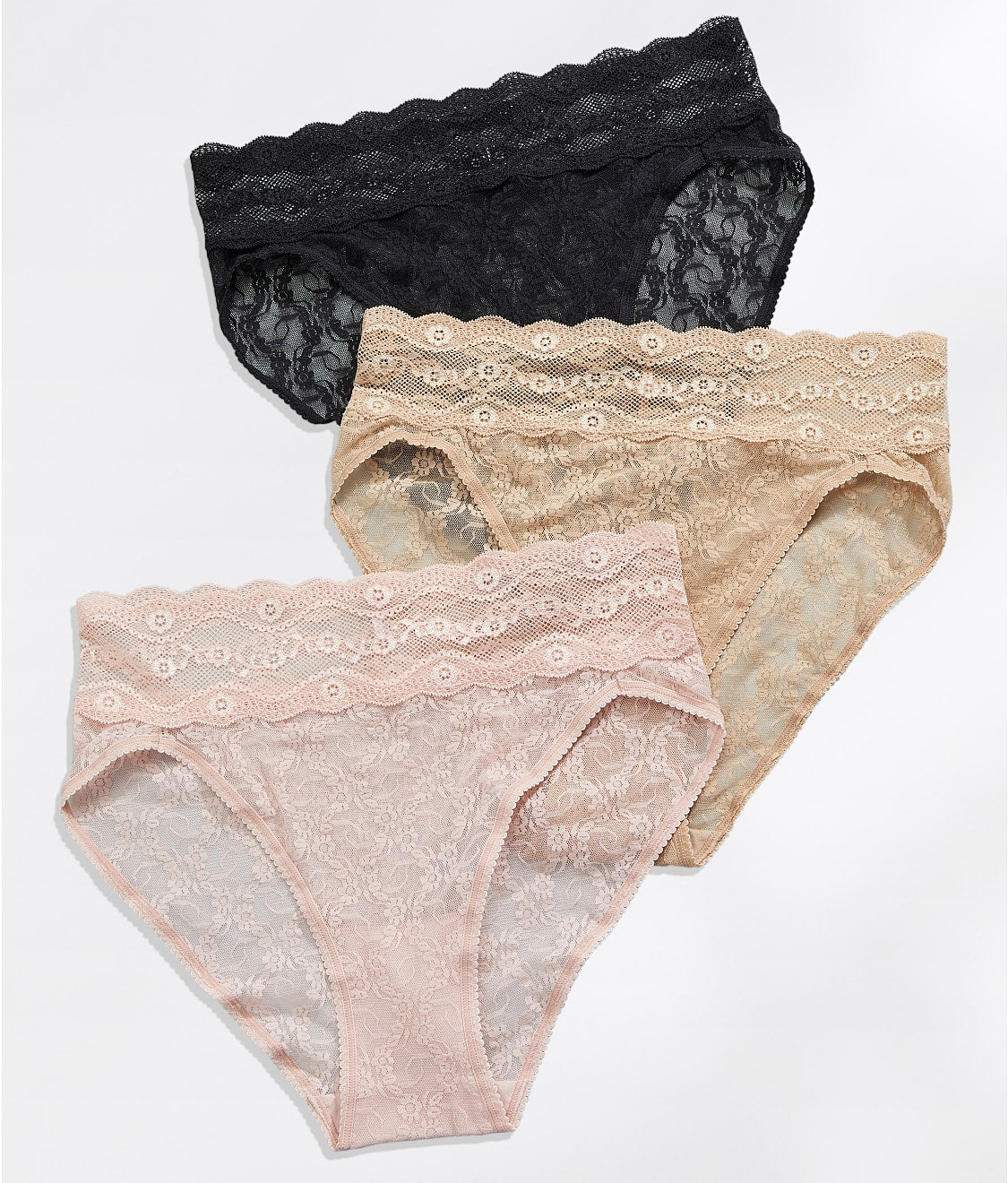 Lace Kiss Hi-Cut Brief 3-Pack