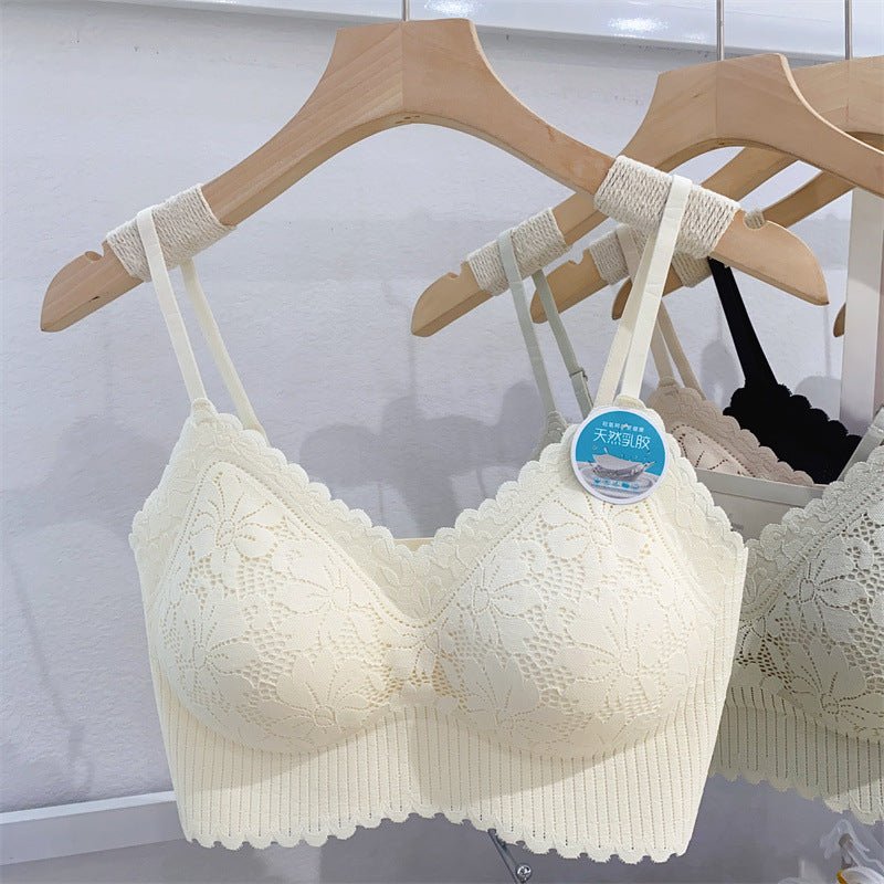 Summer Seamless Ice Silk Back Fixed Cup Bandeau Free Size Bra thumbnail 3
