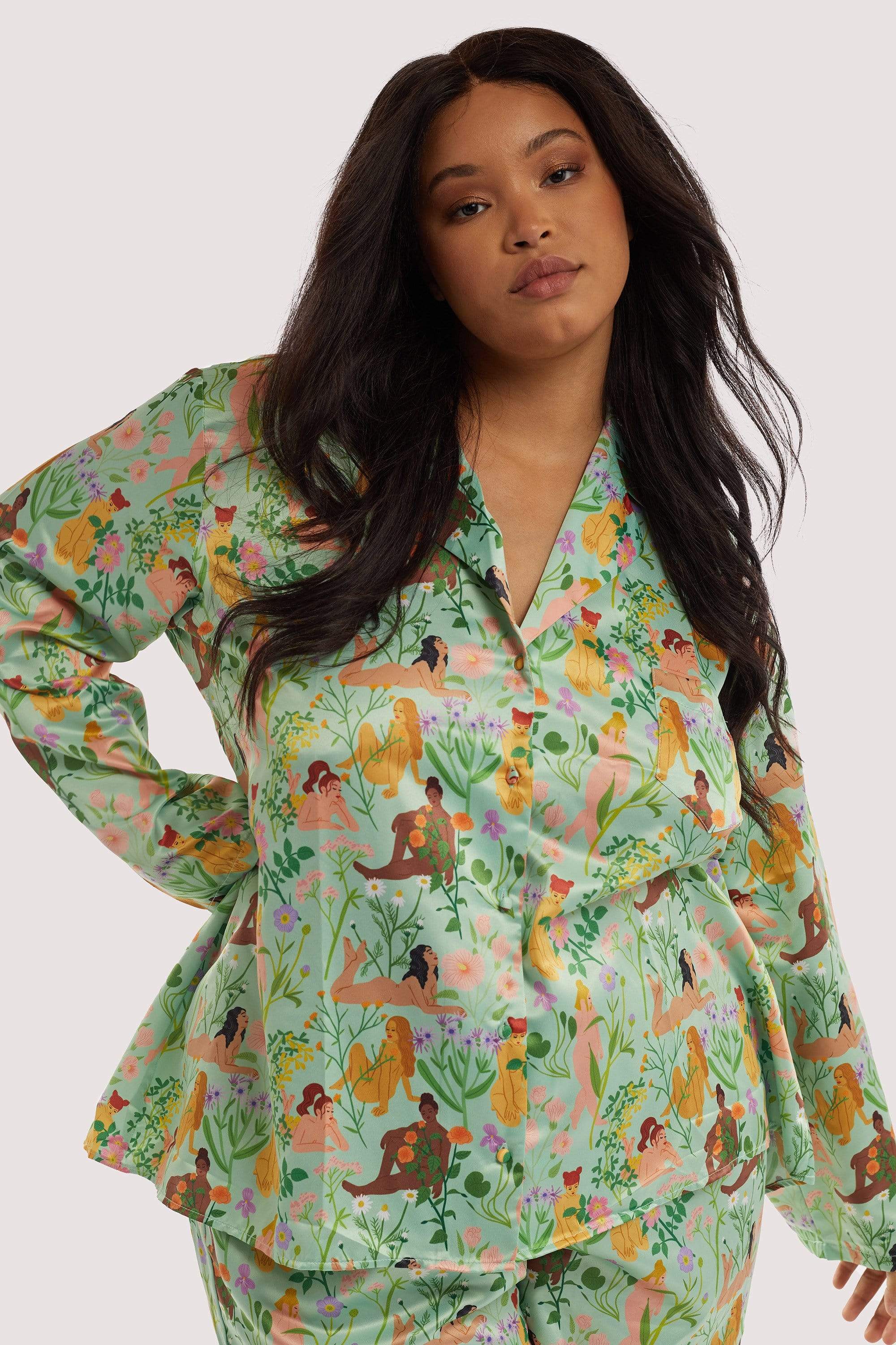 Bodil Jane Recycled Nudes & Flowers Shirt thumbnail 2