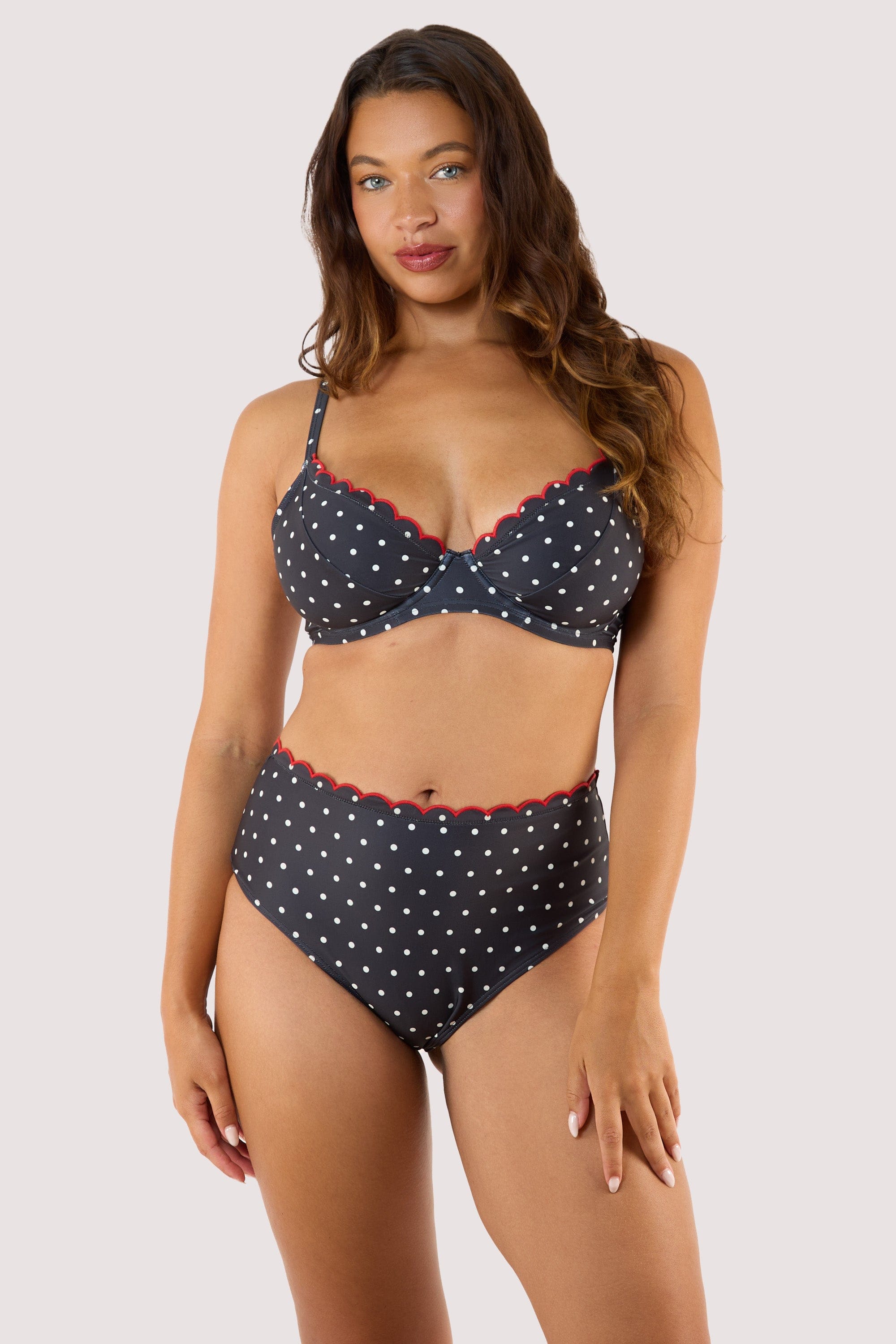 Dottie Polka Dot Scallop High Waist Brief thumbnail 3
