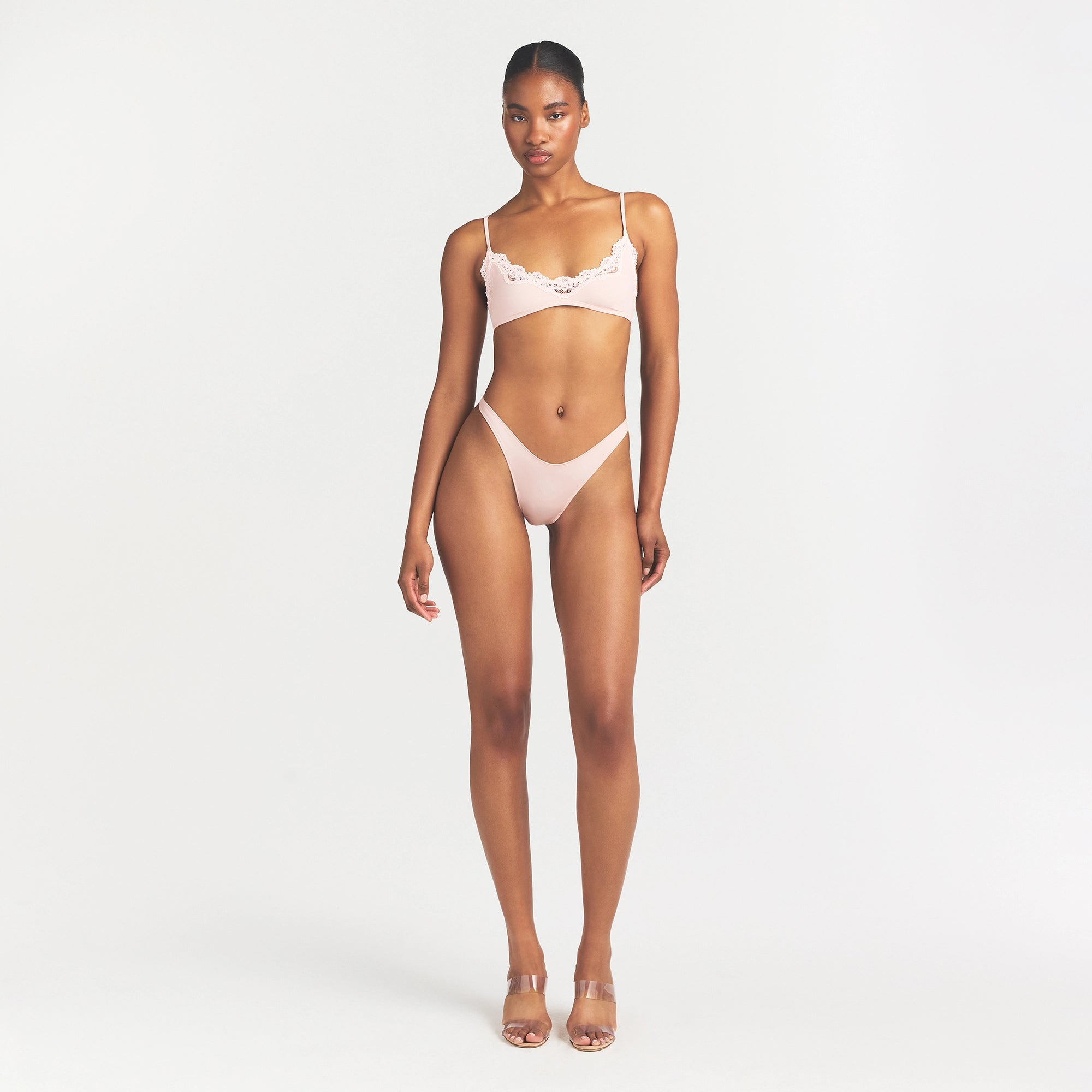 SHINE FOUNDATIONS DIPPED THONG | DUSTY PINK thumbnail 2