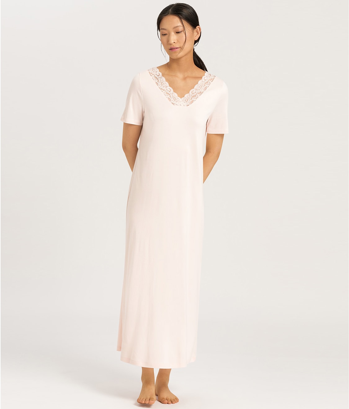 Moments Lace Trim Cotton Nightgown