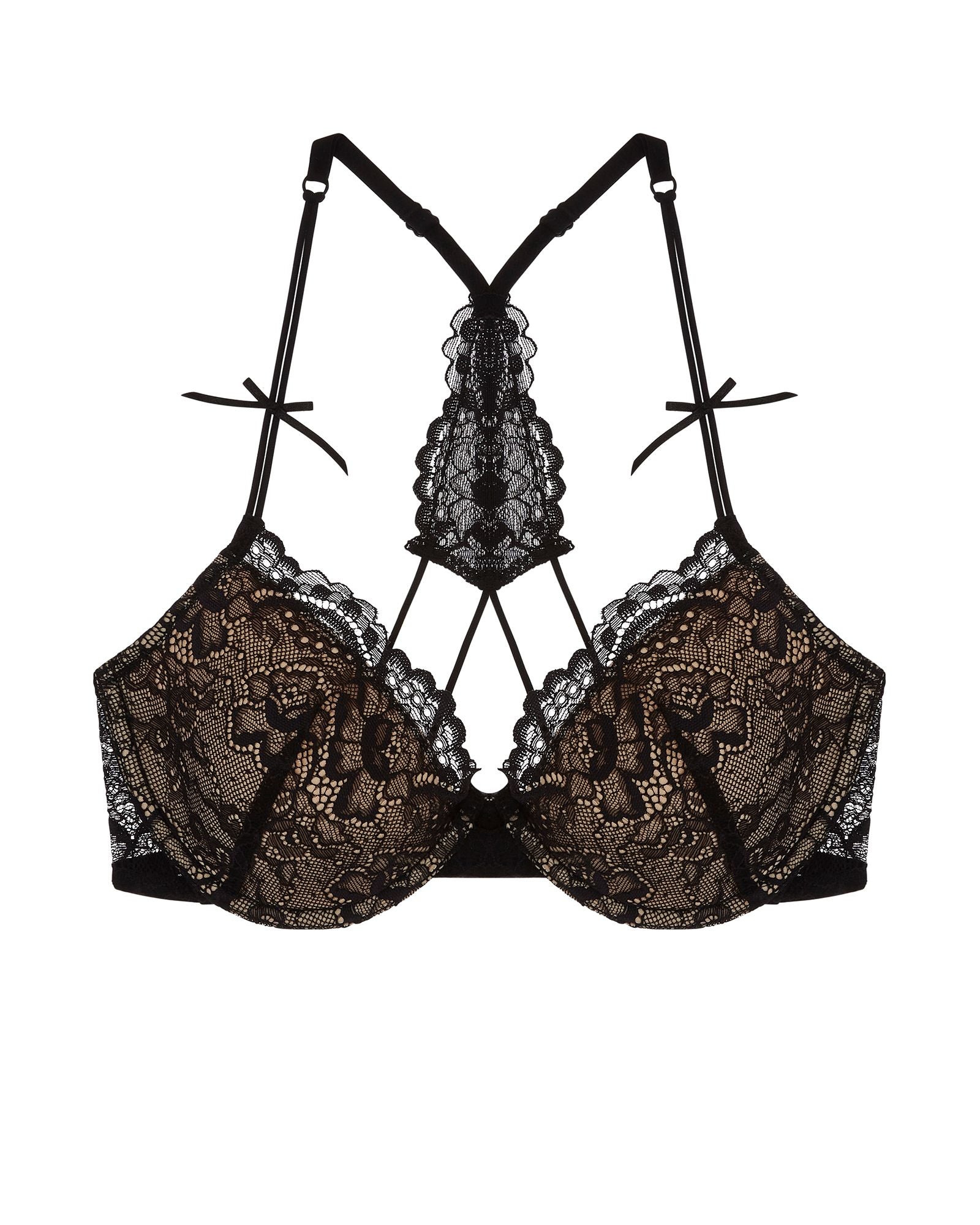 All Lace Underwire T-Back Bra