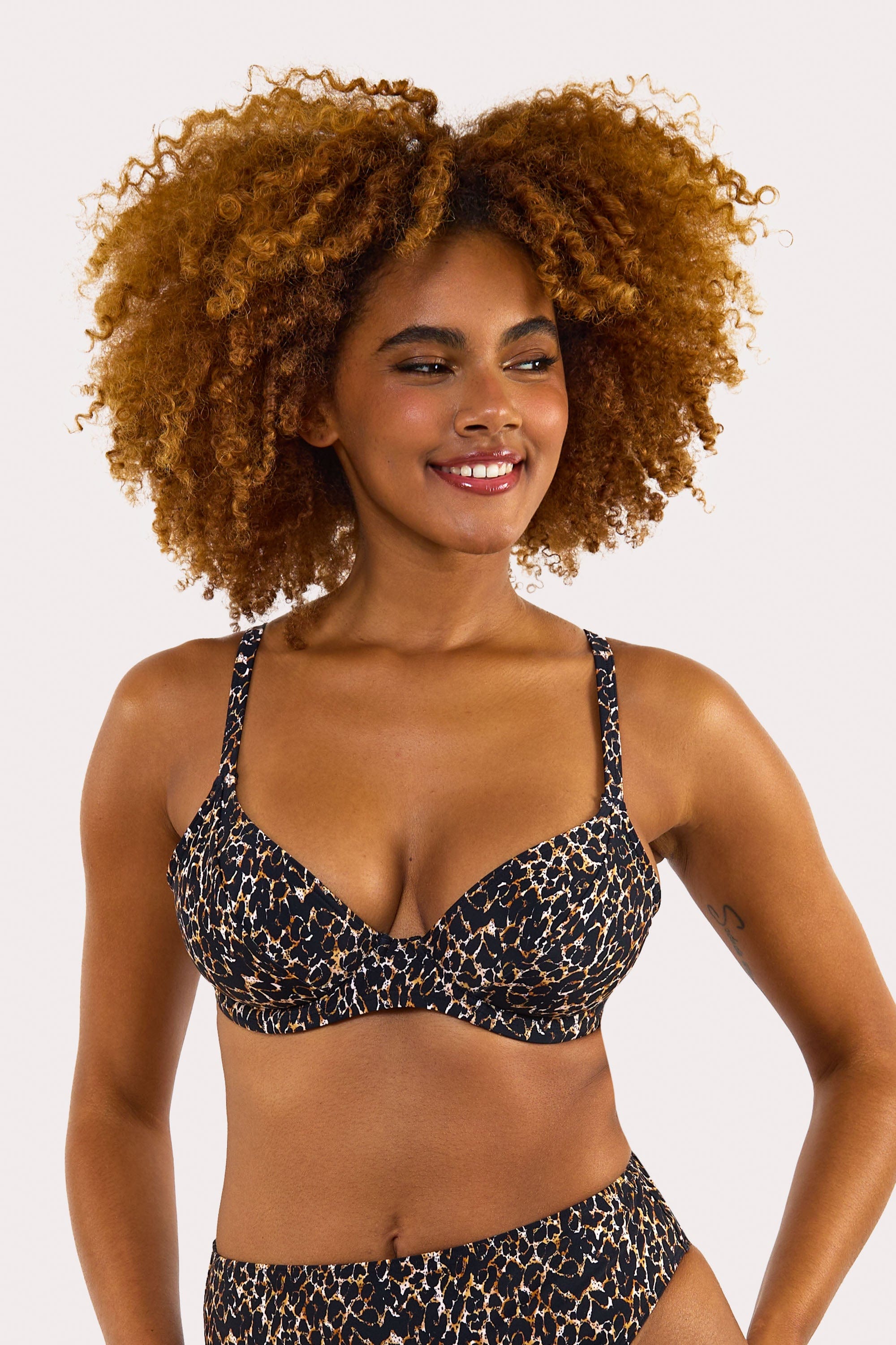 Juliet Leopard Print Mix & Match D+ Underwired Bikini Top thumbnail 2