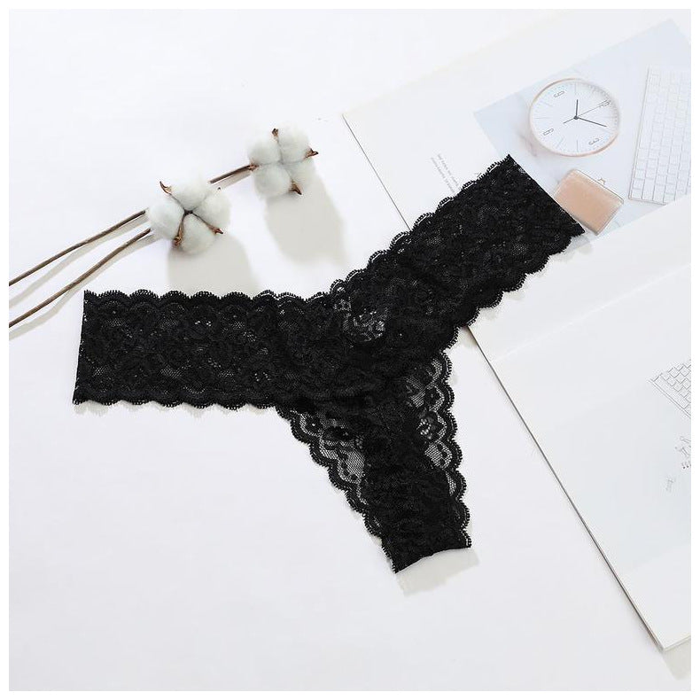 European Edition Comfortable Cotton Crotch Lace Women's Panties thumbnail 3