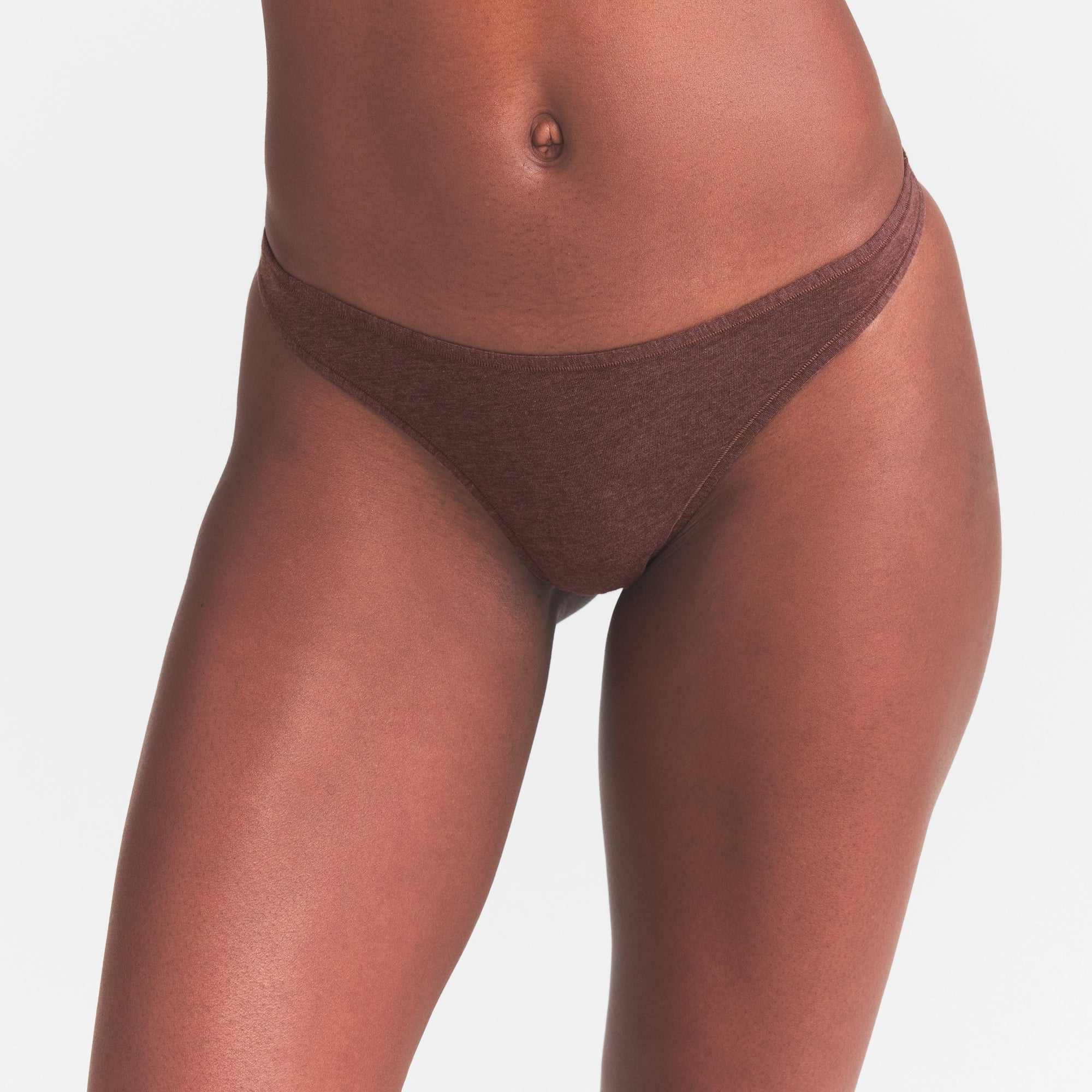 EVERYDAY COTTON THONG | COCOA HEATHER thumbnail 3