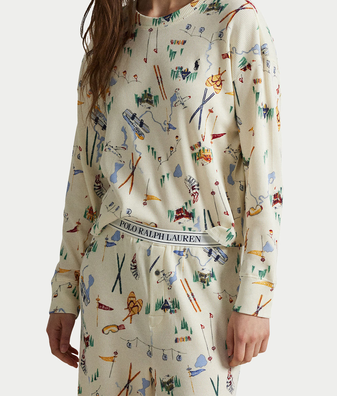 Club Waffle Knit Long Sleeve Pajama Set thumbnail 3