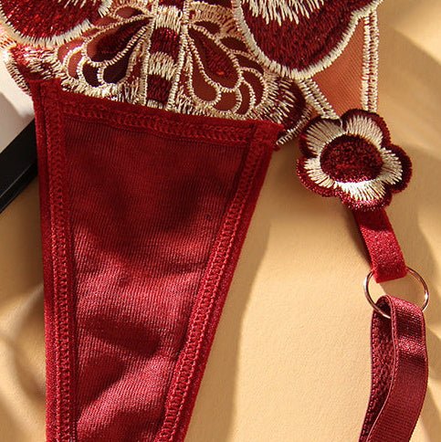 Exclusive Butterfly Embroidery Japanese Style Thong Female Panties thumbnail 3