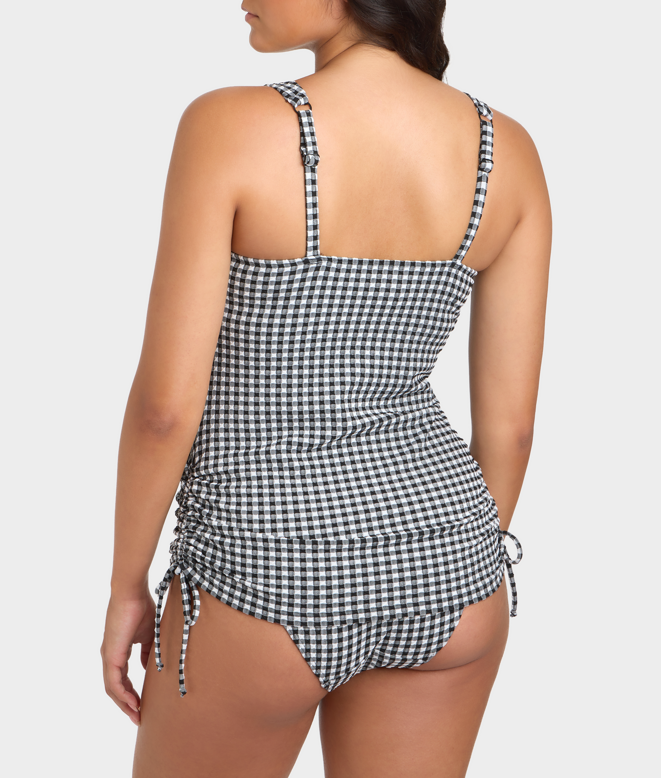 Gingham Iris Underwire Balcony Tankini Top thumbnail 2