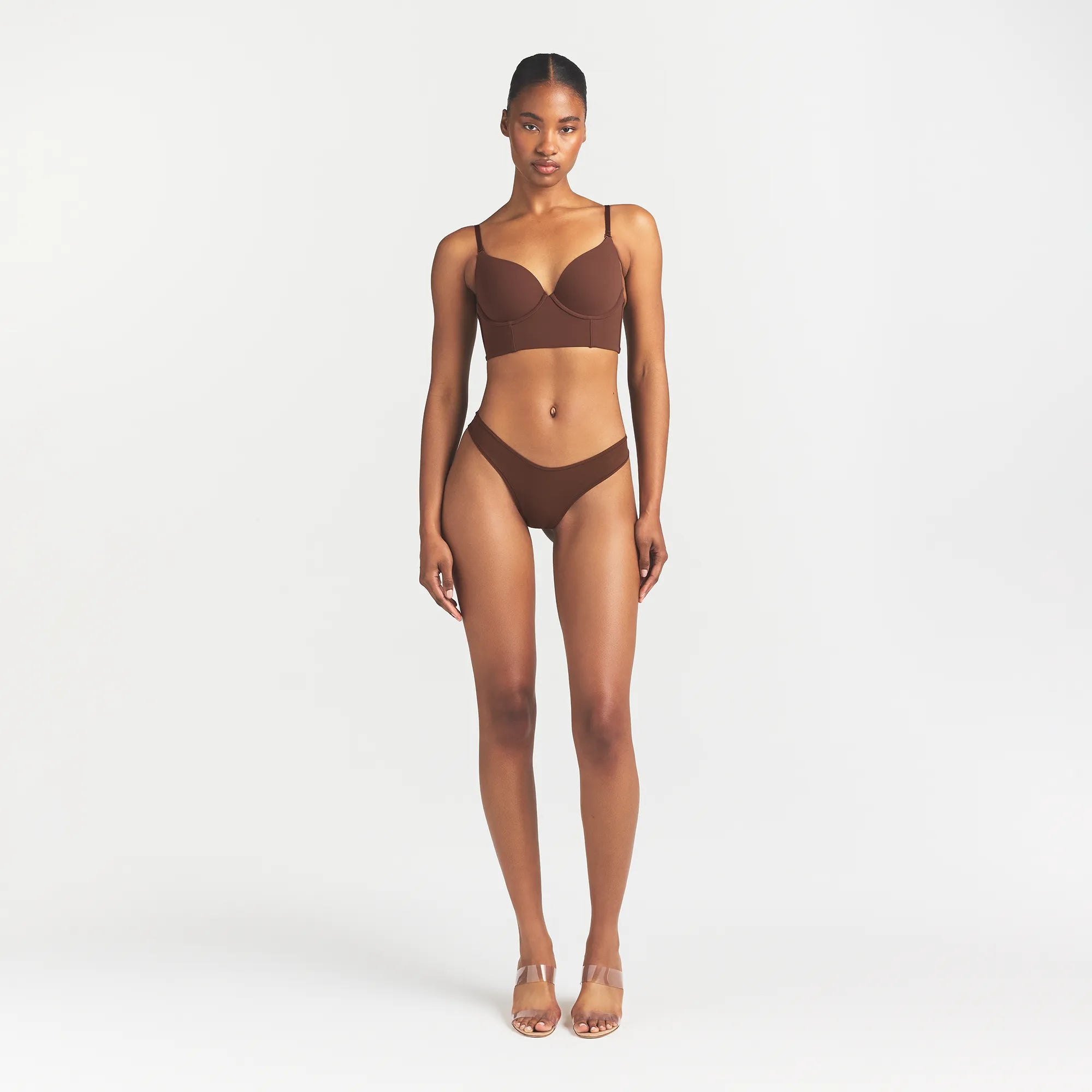 FITS EVERYBODY LOW BACK LONGLINE BRA | COCOA thumbnail 2