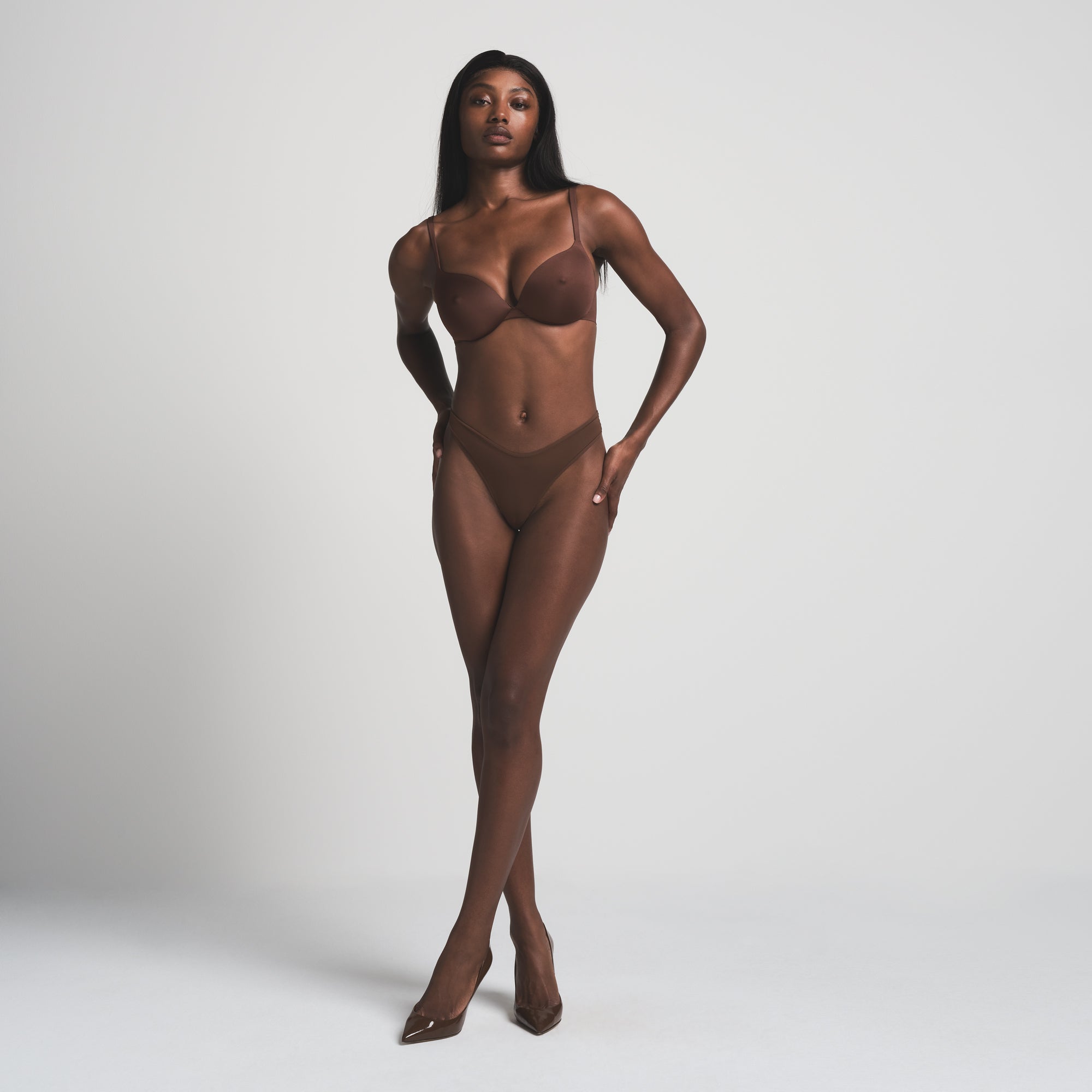 SKIMS ULTIMATE NIPPLE PUSH-UP BRA | COCOA thumbnail 2