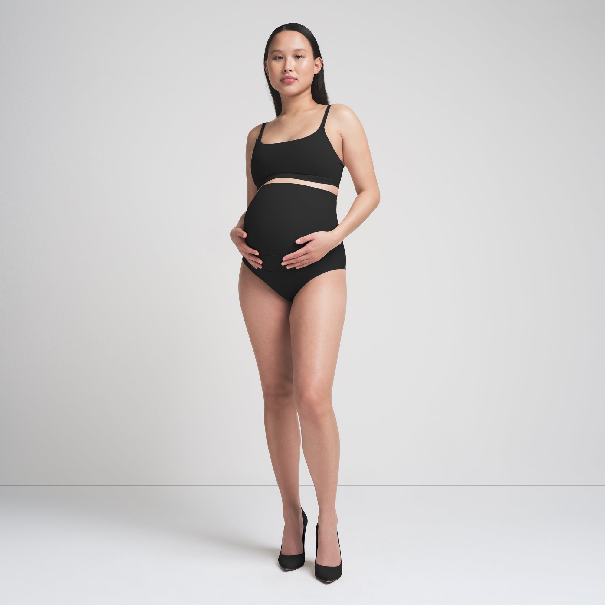FITS EVERYBODY MATERNITY BANDED HIGH-WAISTED BRIEF | ONYX thumbnail 2