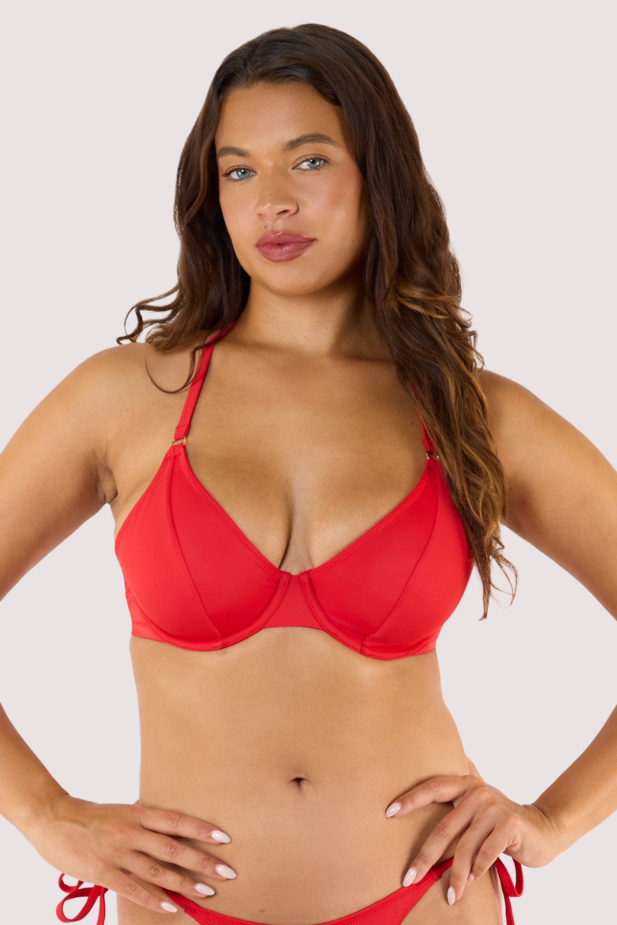 Paloma Red Underwired Halterneck Bikini Top thumbnail 2