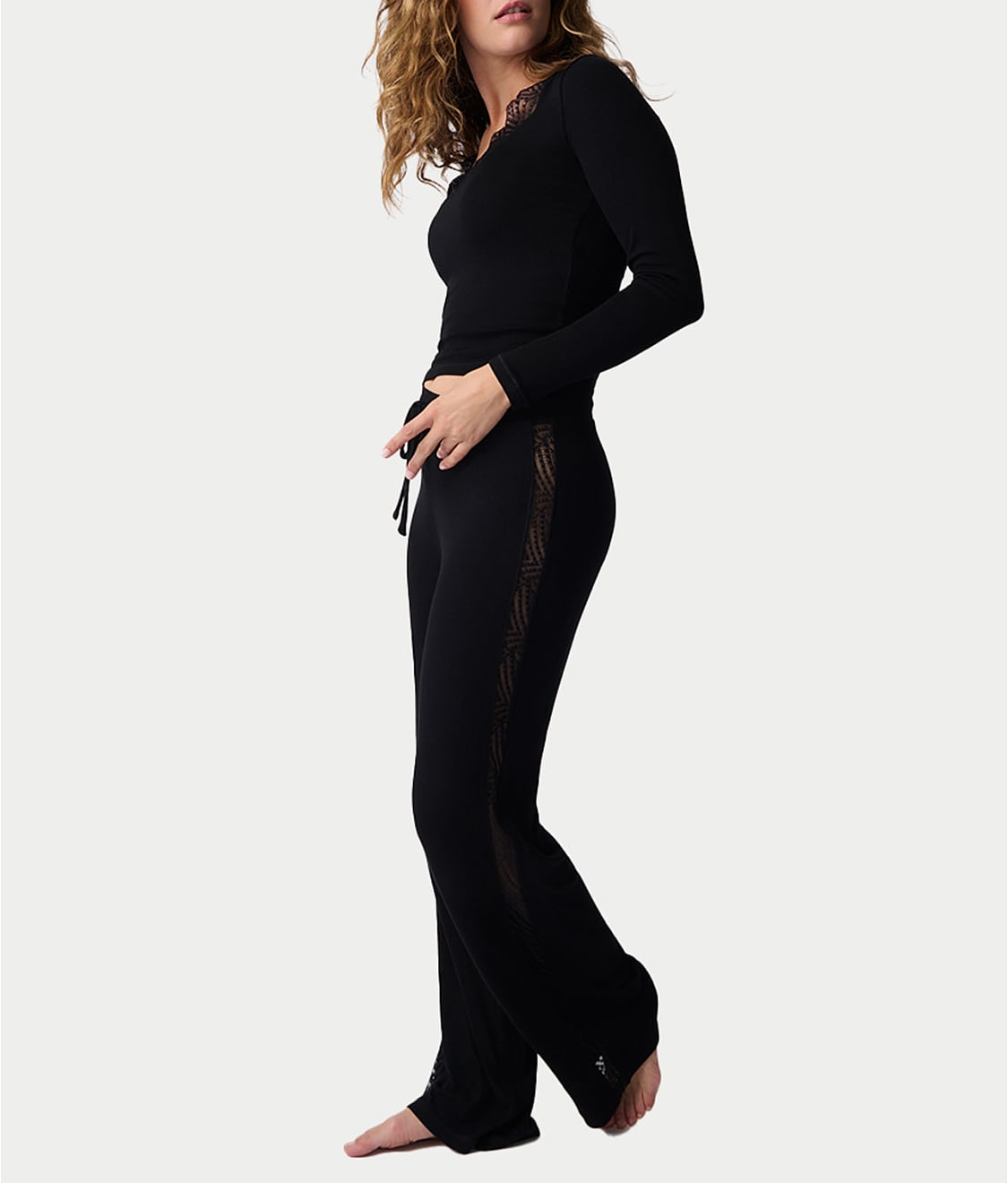 Lacey Basics Knit Pajama Set thumbnail 3